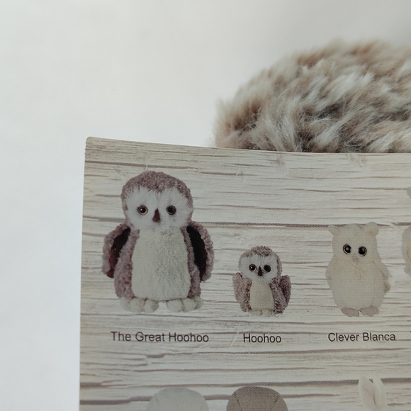 Bukowski‎ Design Tiny Snuggly Owl Plush Hoohoo Mini Outdoor Stuffed Animal - Picture 14 of 16